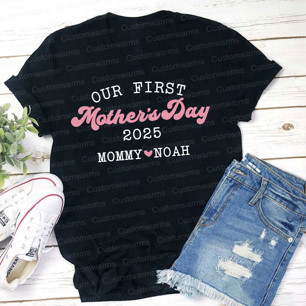 Personalized First Mother's Day Mommy and Baby Outfit | CWFamily30