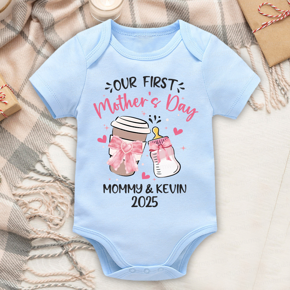 Personalized First Mother's Day Mommy and Baby Outfit | CWFamily16