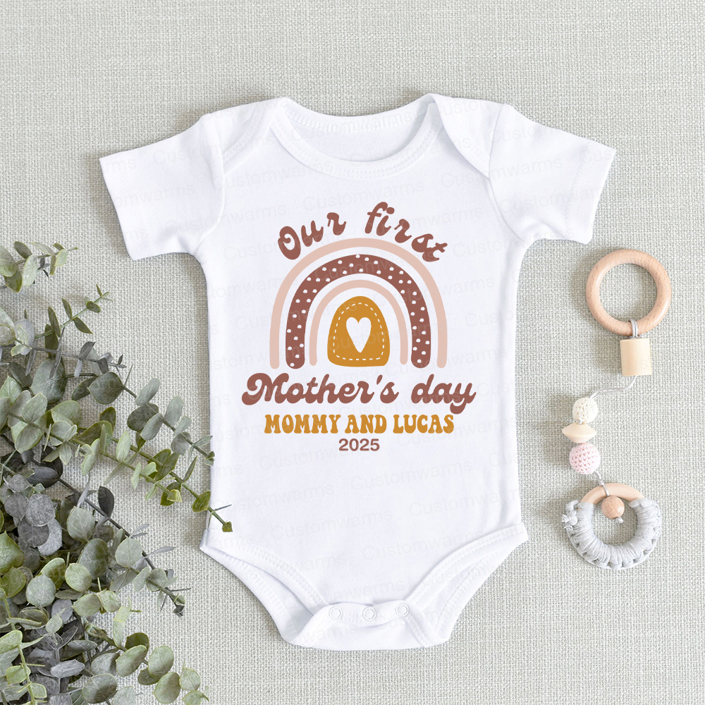 Personalized First Mother's Day Mommy and Baby Outfit | CWFamily31