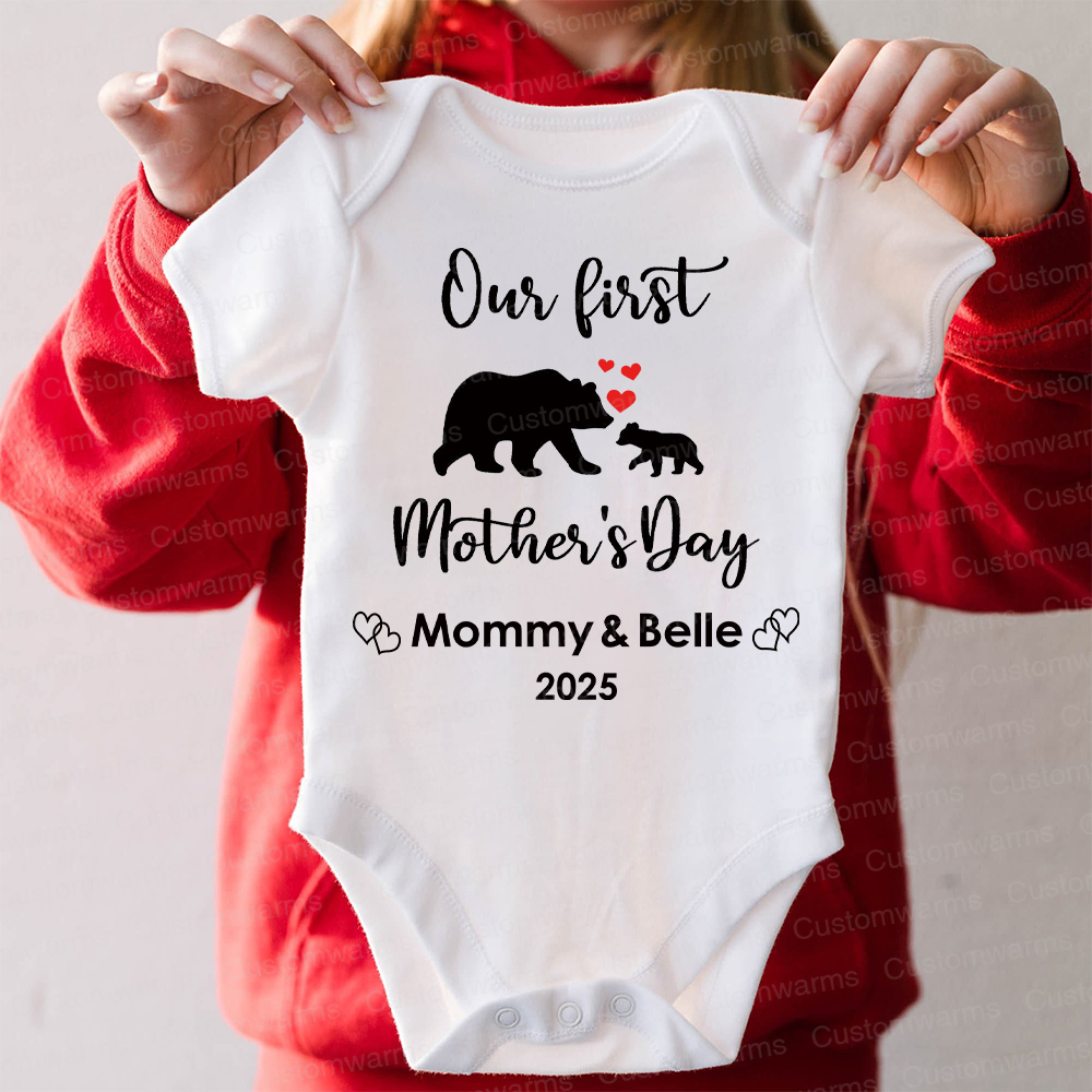 Personalized First Mother's Day Mommy and Baby Outfit | CWFamily19