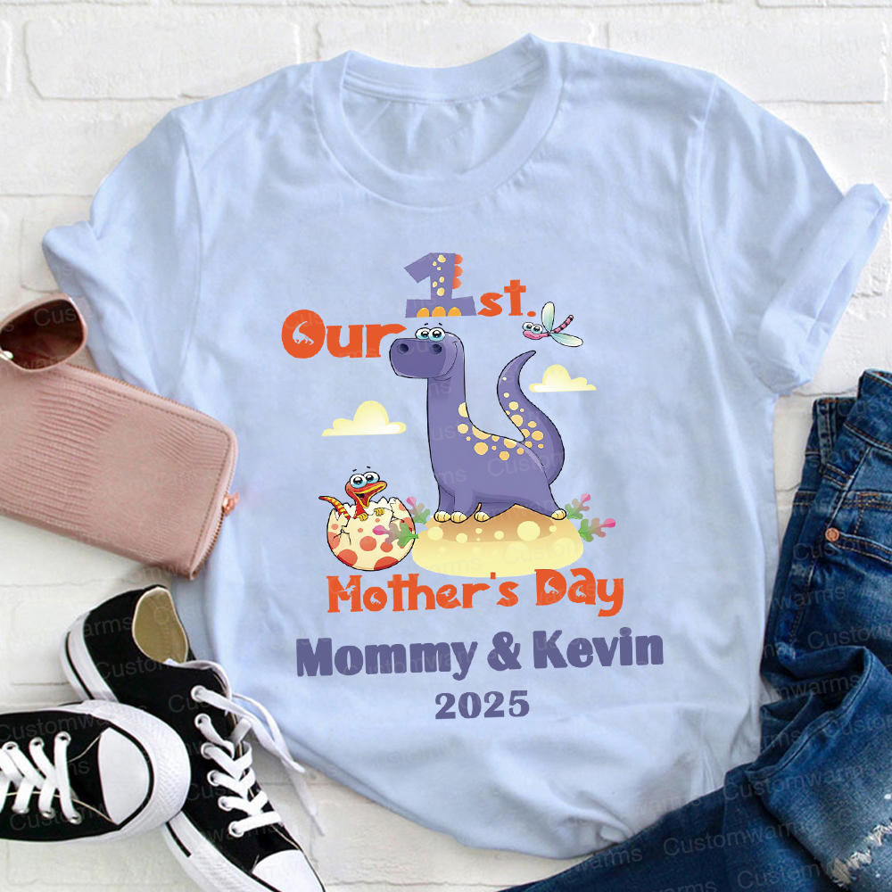 Personalized First Mother's Day Mommy and Baby Outfit | CWFamily36