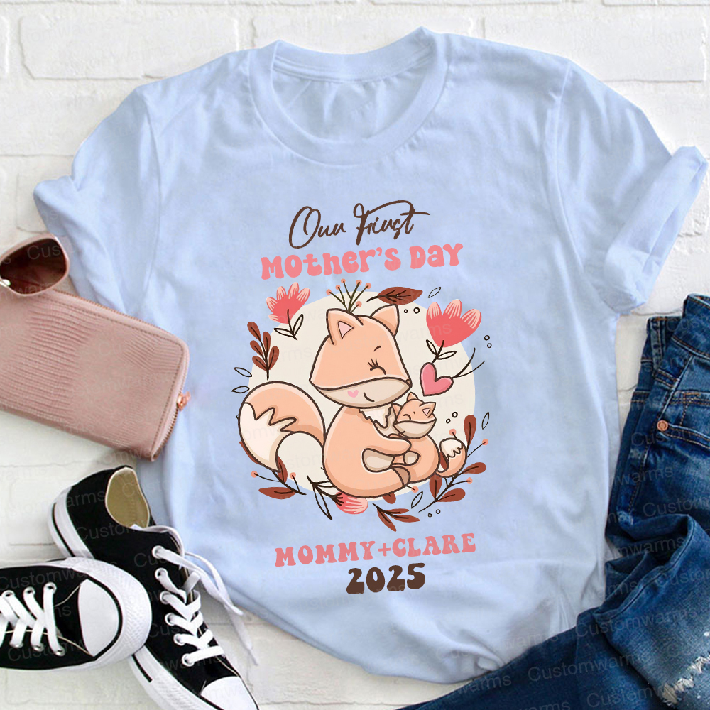 Personalized First Mother's Day Mommy and Baby Outfit | CWFamily40