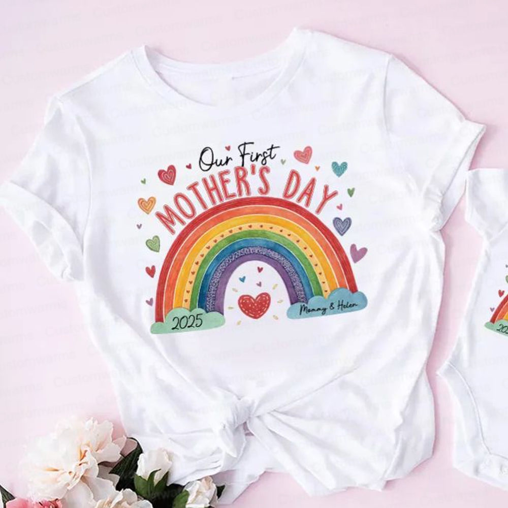 Personalized First Mother's Day Mommy and Baby Outfit | CWFamily21