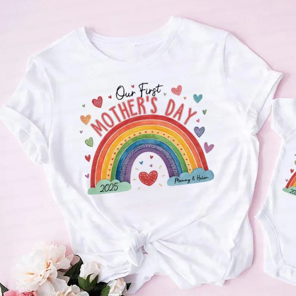 Personalized First Mother's Day Mommy and Baby Outfit | CWFamily21