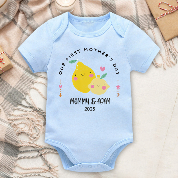 Personalized First Mother's Day Mommy and Baby Outfit | CWFamily22