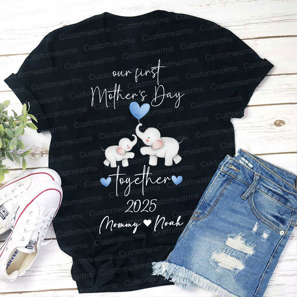 Personalized First Mother's Day Mommy and Baby Outfit | CWFamily26