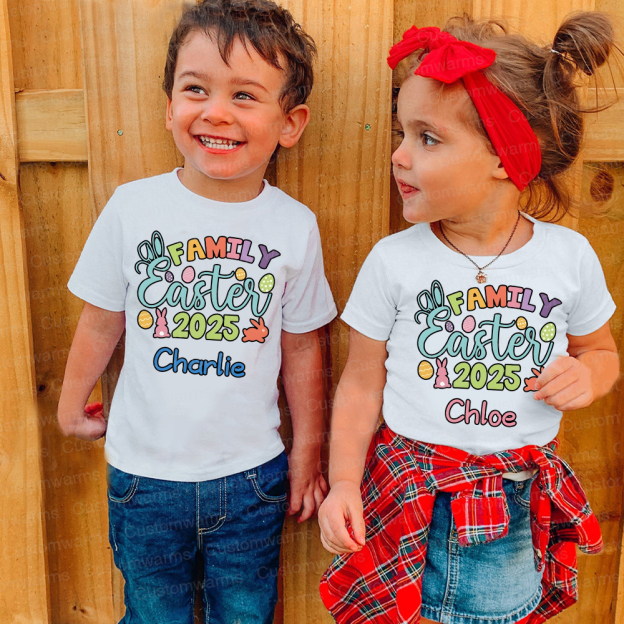 Personalized Family Happy Easter Matching Shirt | CWEaster65