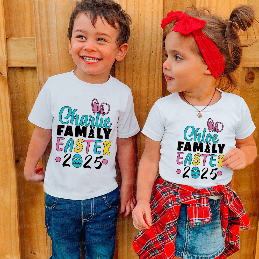 Personalized Family Happy Easter Matching Shirt | CWEaster66