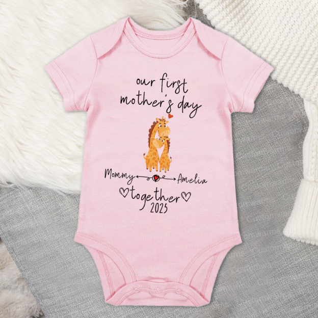 Personalized First Mother's Day Mommy and Baby Outfit | CWFamily43