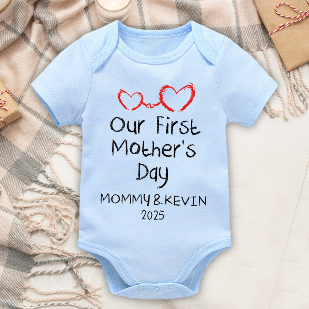 Personalized First Mother's Day Mommy and Baby Outfit | CWFamily44