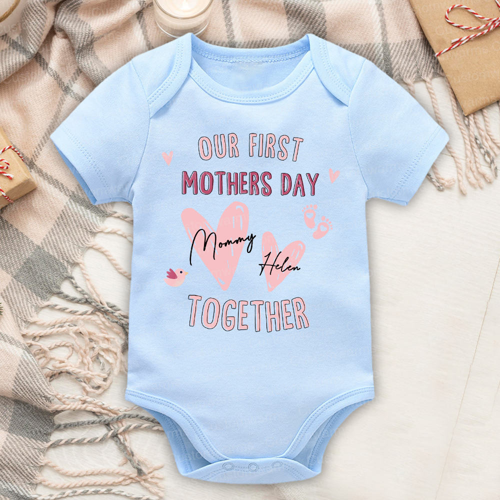 Personalized First Mother's Day Mommy and Baby Outfit | CWFamily47