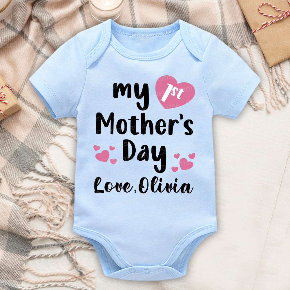 Personalized First Mother's Day Mommy and Baby Outfit | CWFamily49