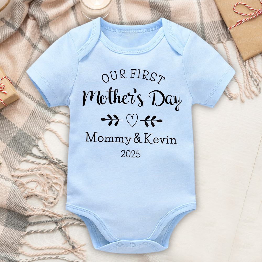 Personalized First Mother's Day Mommy and Baby Outfit | CWFamily50