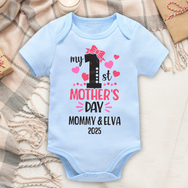 Personalized First Mother's Day Mommy and Baby Outfit | CWFamily53