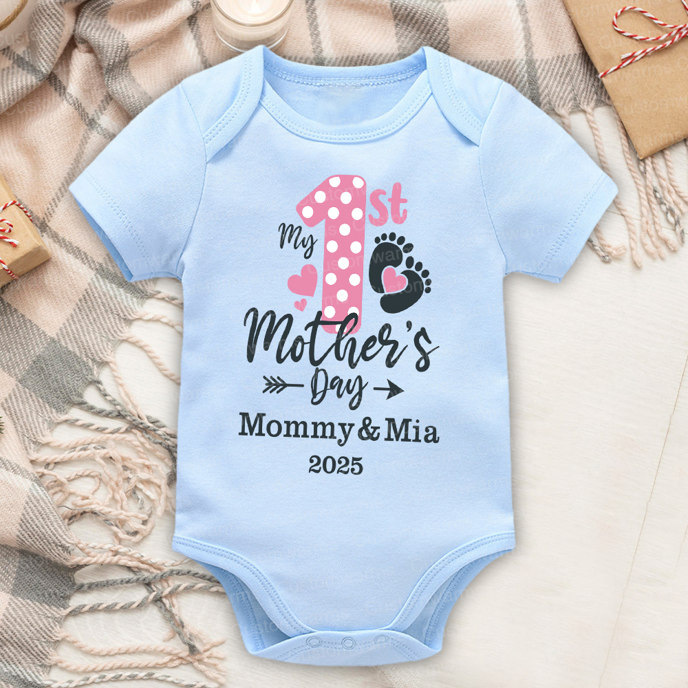 Personalized First Mother's Day Mommy and Baby Outfit | CWFamily54