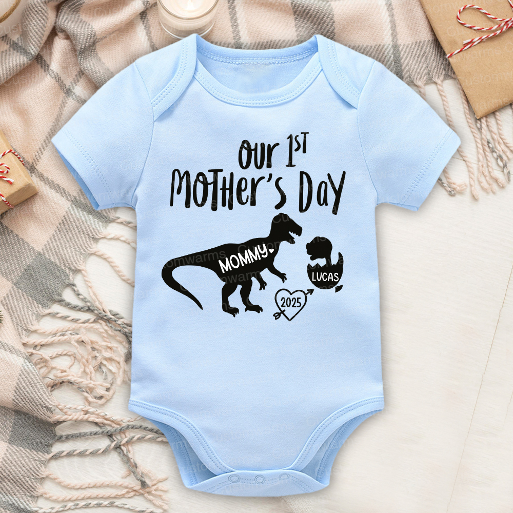 Personalized First Mother's Day Mommy and Baby Outfit | CWFamily55