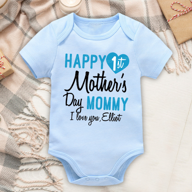 Personalized First Mother's Day Mommy and Baby Outfit | CWFamily56