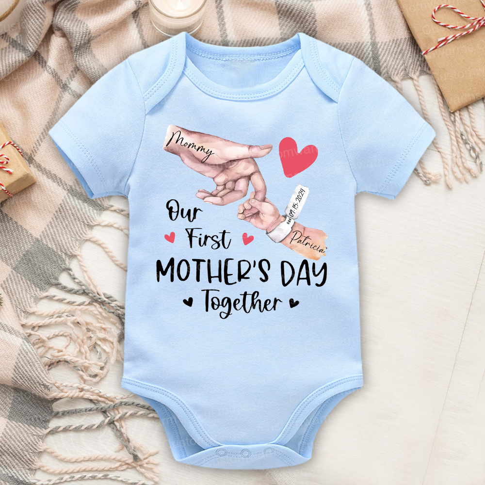 Personalized First Mother's Day Mommy and Baby Outfit | CWFamily57