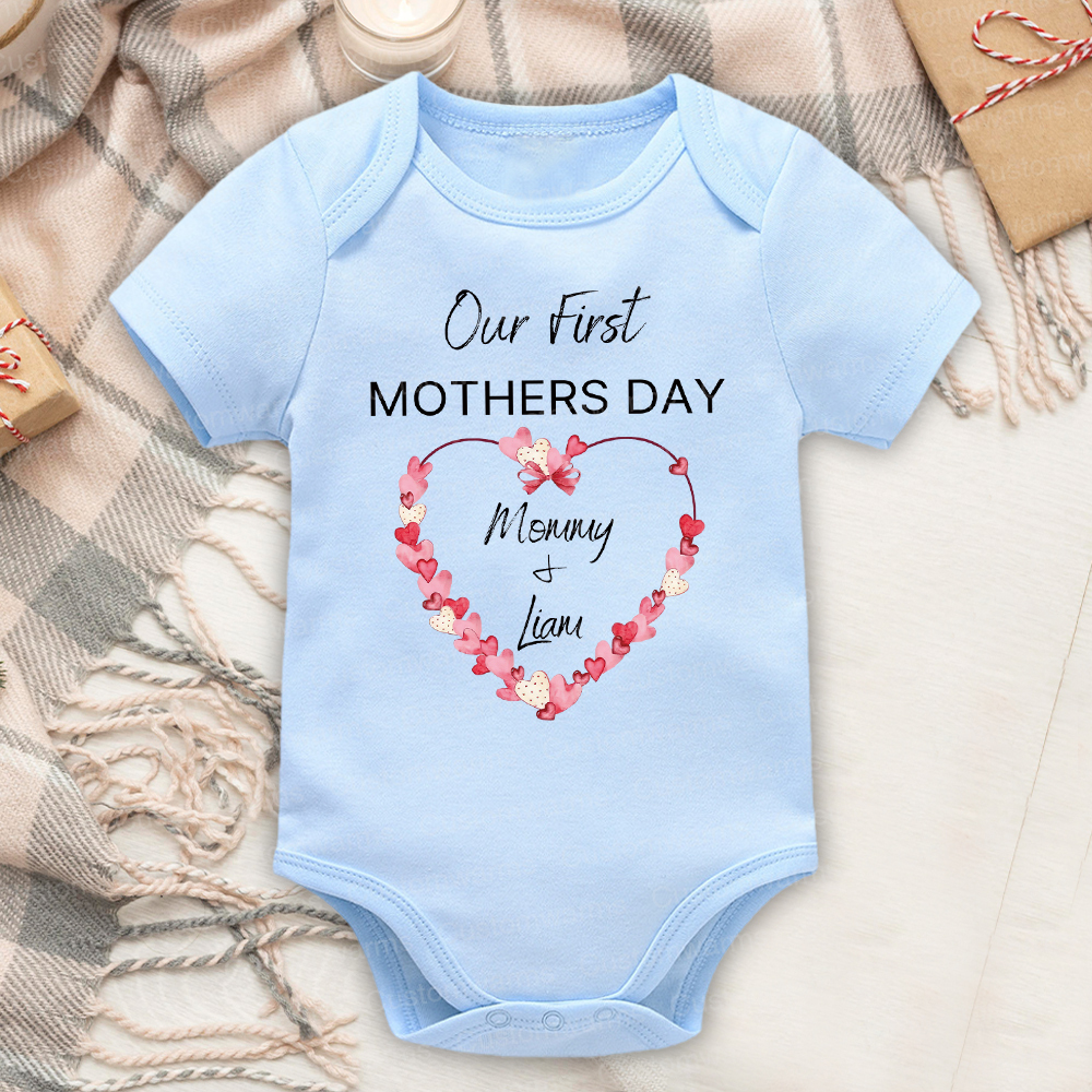 Personalized First Mother's Day Mommy and Baby Outfit | CWFamily59