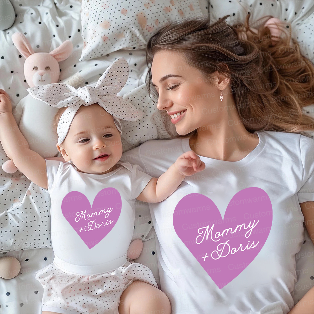Personalized First Mother's Day Mommy and Baby Outfit | CWFamily62