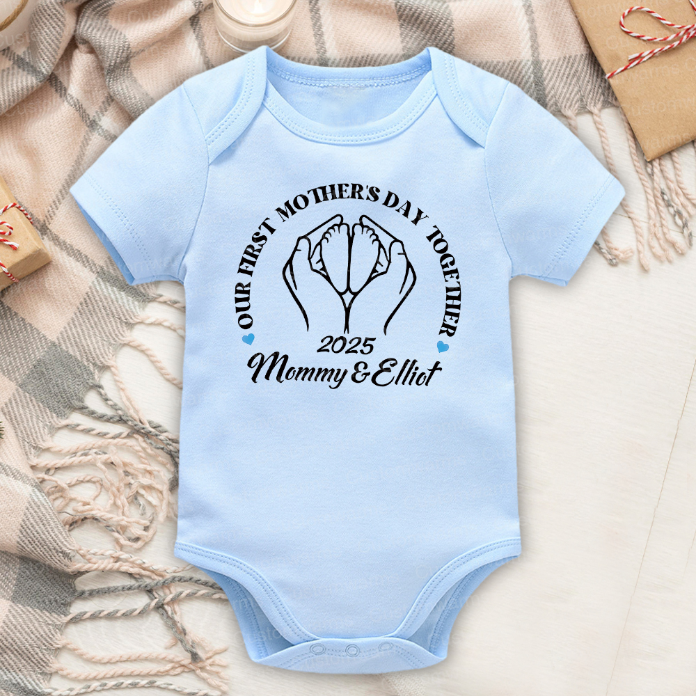 Personalized First Mother's Day Mommy and Baby Outfit | CWFamily63
