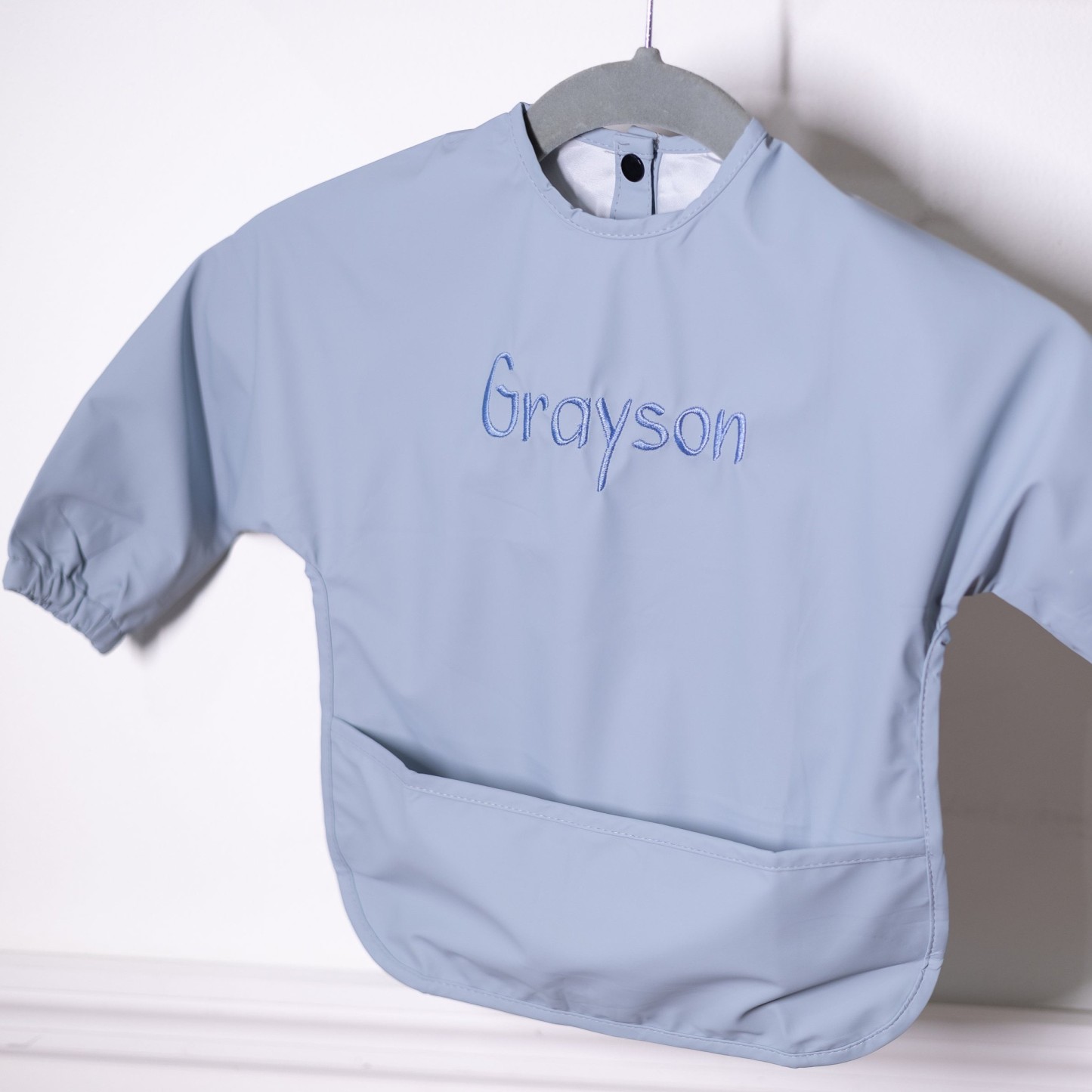 Personalised Baby Long Sleeve Waterproof Color Bib  | CWBaby61