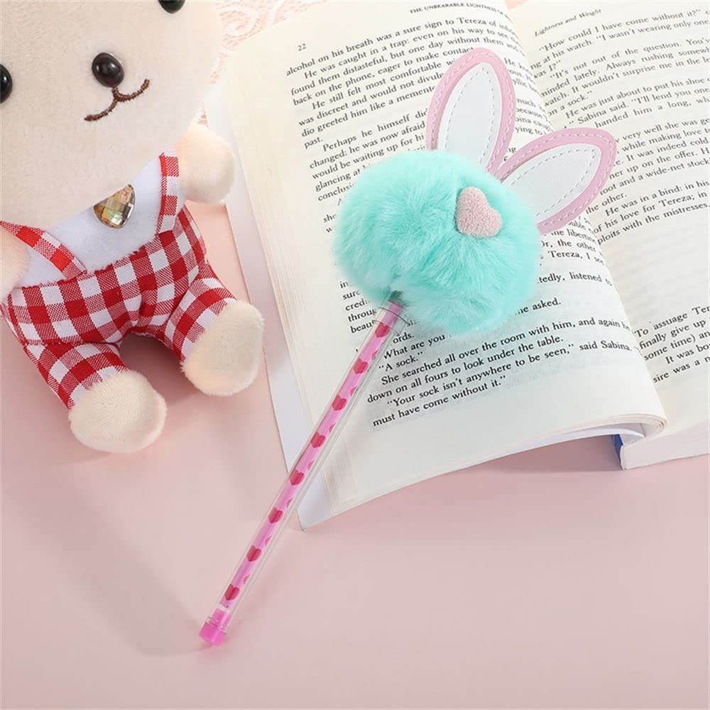 Personalized Easter Basket Bunny Notebook and PomPom Pen Set | CWToy110