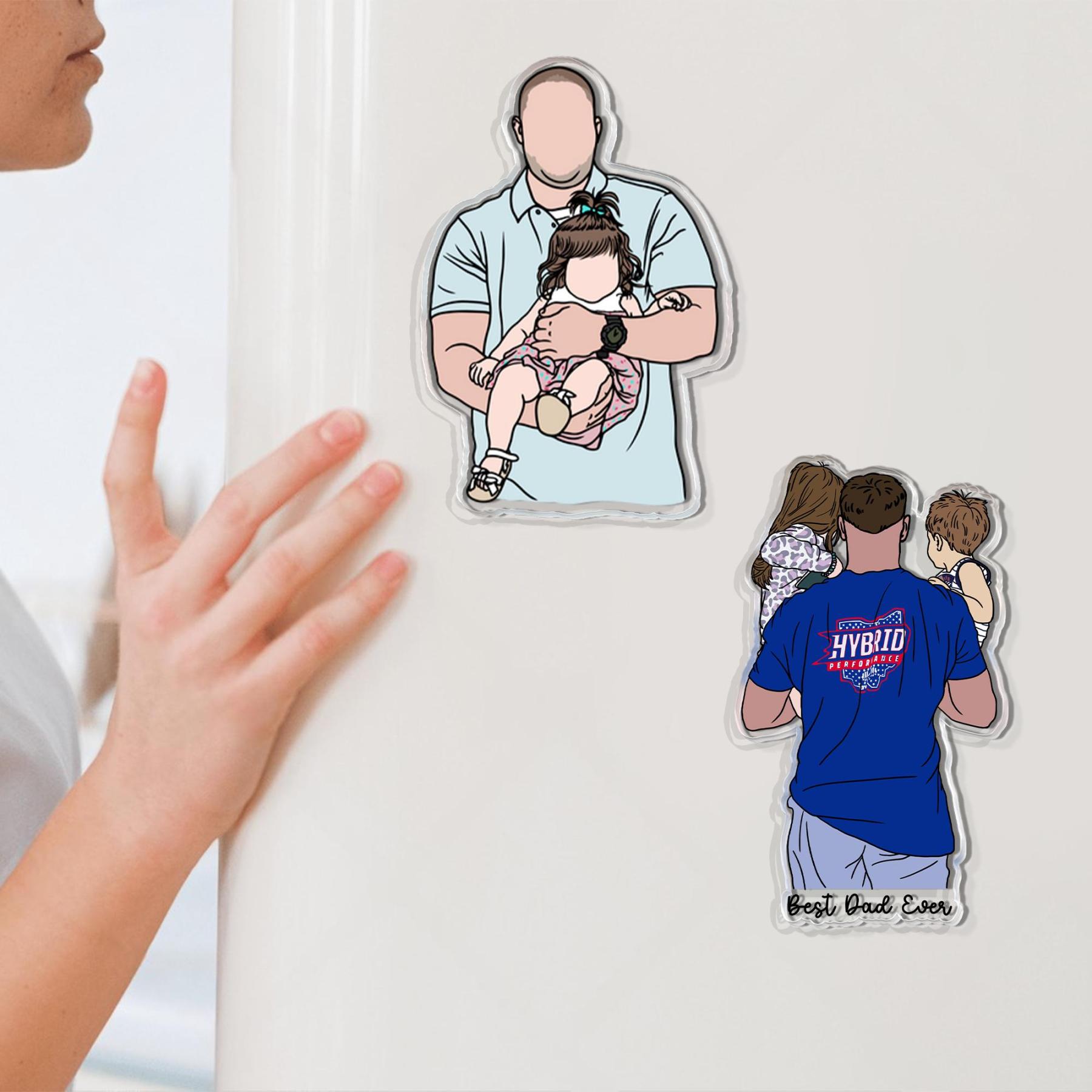 Personalized Illustrated Family Portrait Fridge Magnet | CWGift16