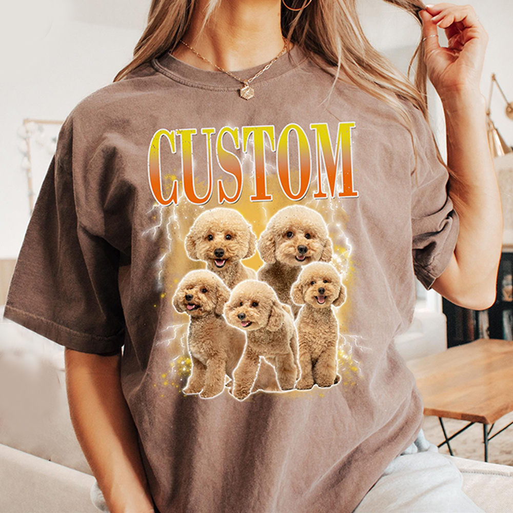 Personalized Original Comfort Pet Portrait Photo T-Shir | MCGift03