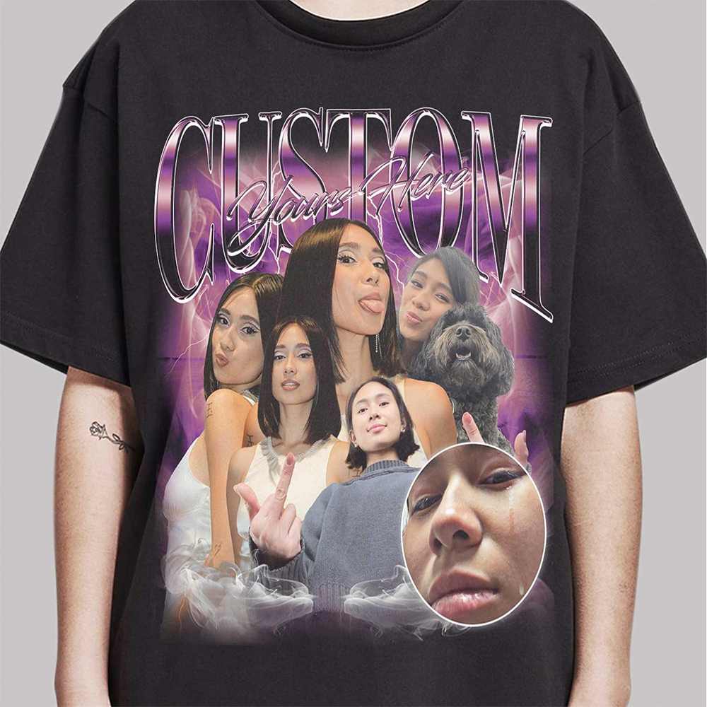 Personalized Original Comfort Cotton Portrait Photo T-Shir | MCGift04