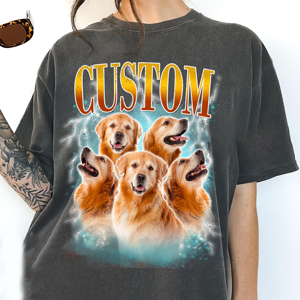 Personalized Original Comfort Pet Portrait Photo T-Shir | MCGift03