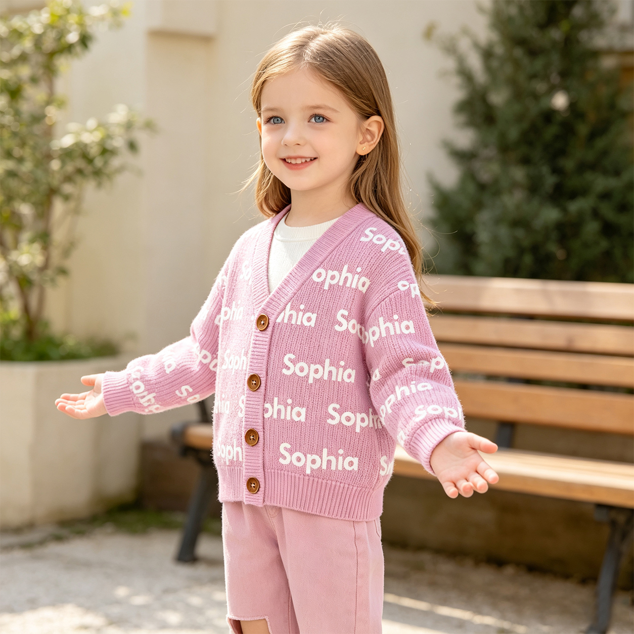 Personalized Lovely Kids Colorful Knit Sweater | CWSweater15