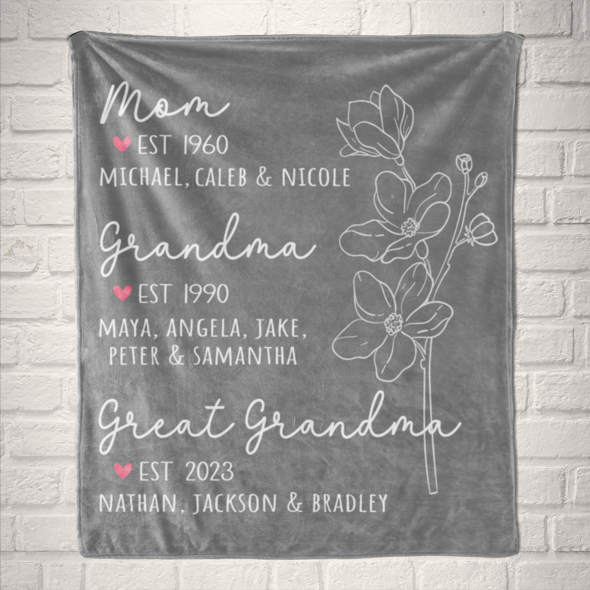 Personalized Love Mom Blanket for Comfort & Unique | CWMom13