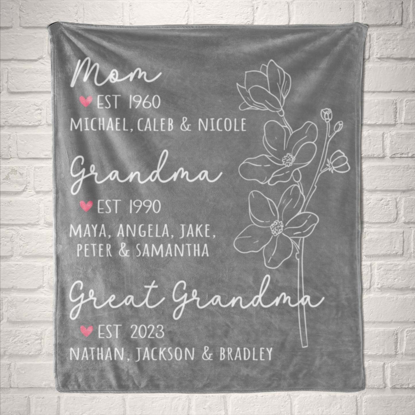 Personalized Love Mom Blanket for Comfort & Unique | CWMom13