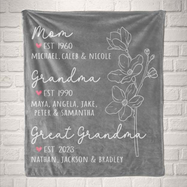 Personalized Love Mom Blanket for Comfort & Unique | CWMom13