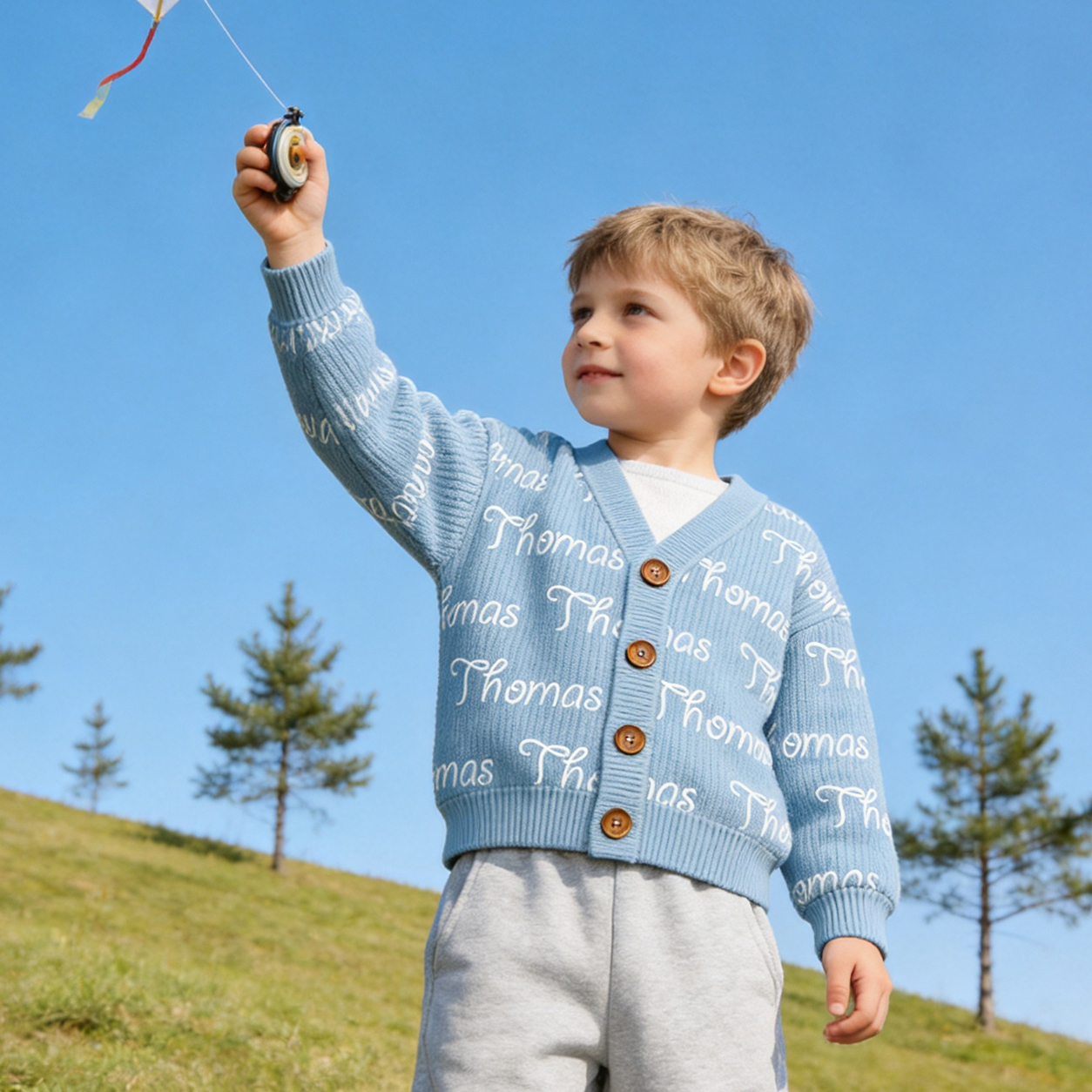 Personalized Lovely Kids Colorful Knit Sweater | CWSweater15