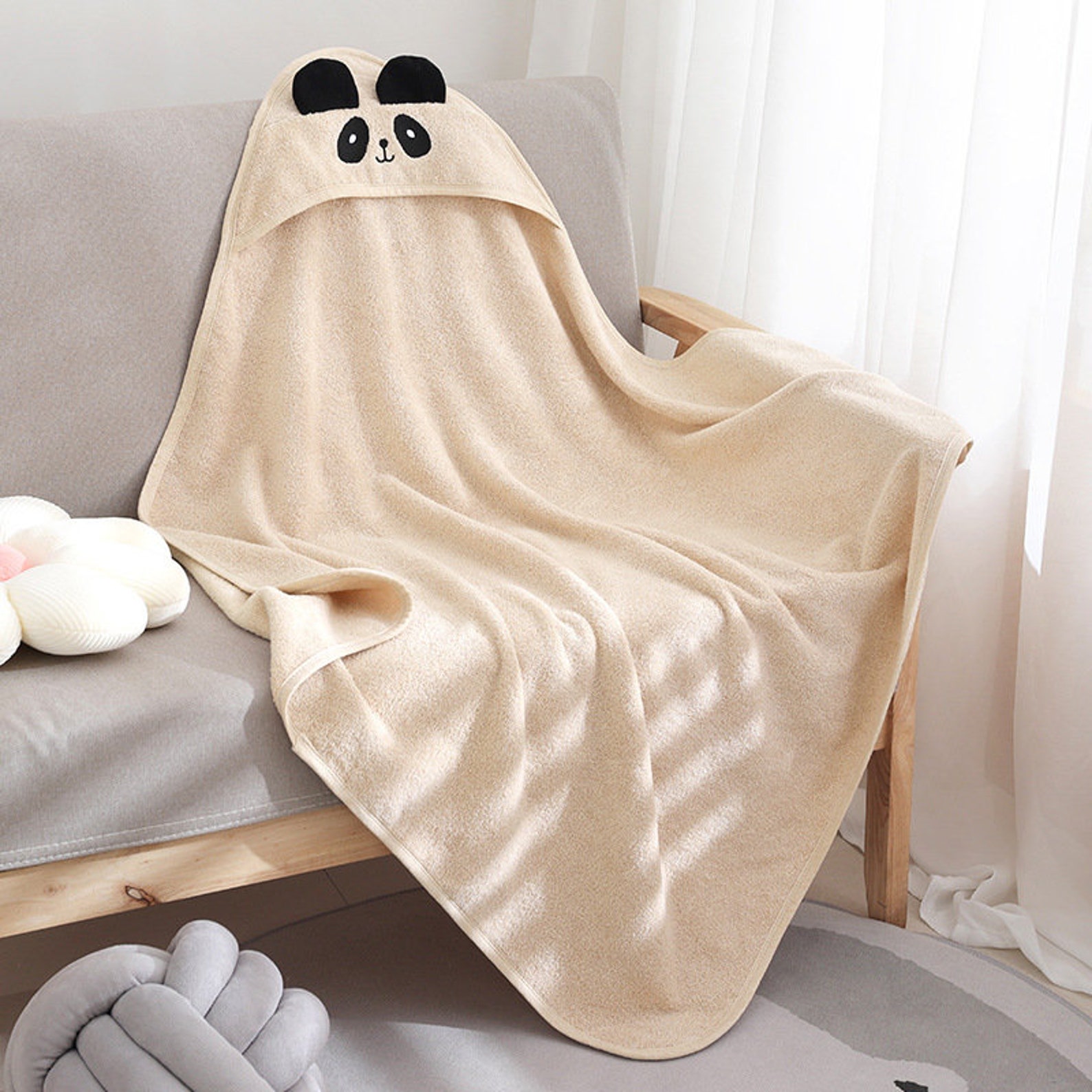 Personalized Embroidery Animal Hooded Baby Towel | CWBaby22