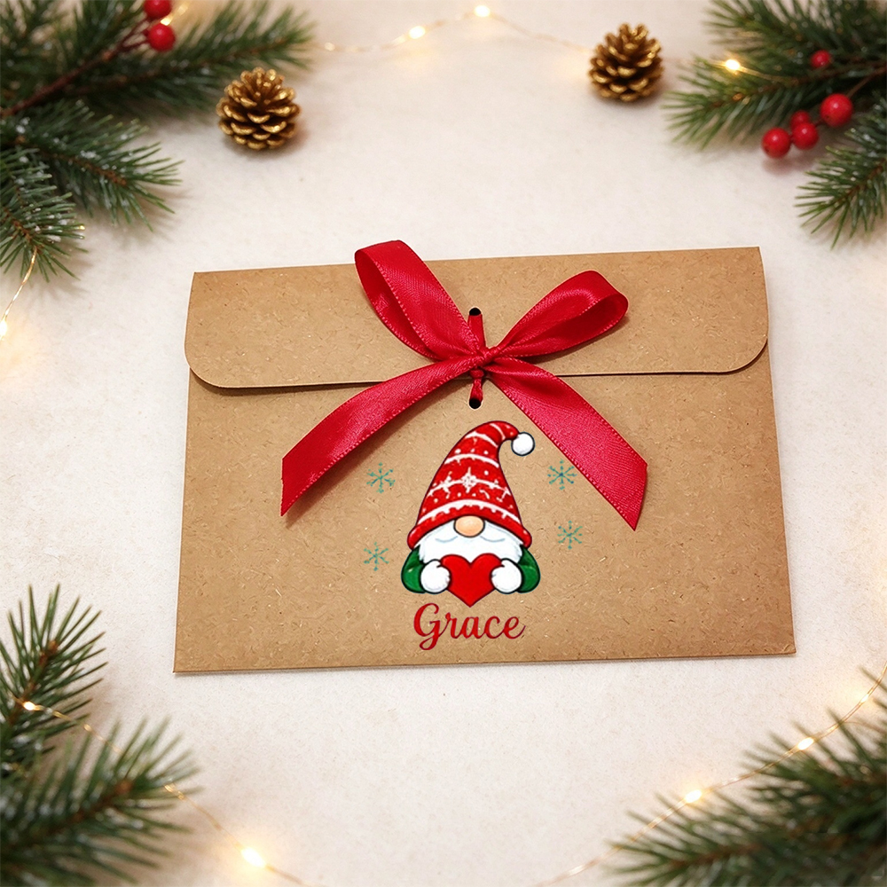 Personalized Christmas Lovely Money Holder with Satin Ribbon | MCGift443