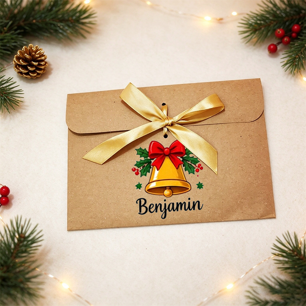 Personalized Christmas Lovely Money Holder with Satin Ribbon | MCGift443