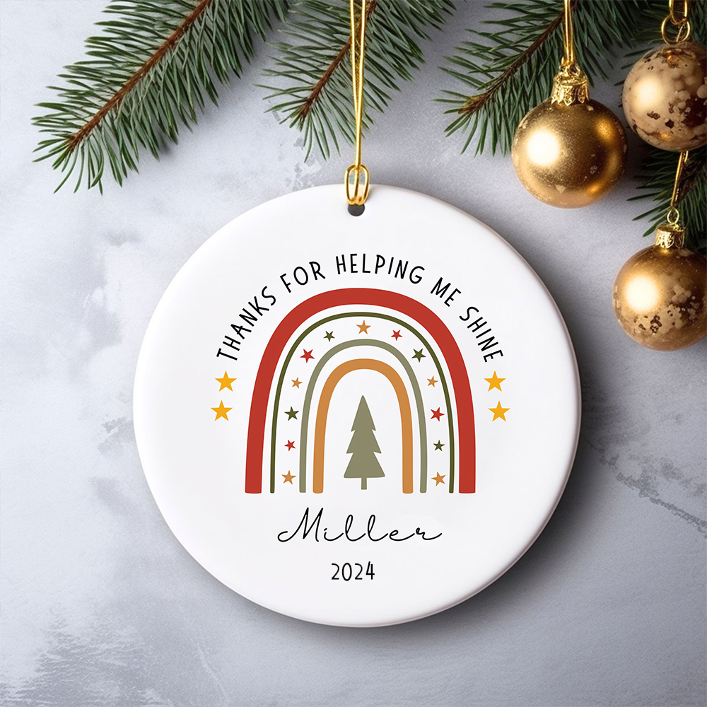 Personalized Original Cute Rainbow Christmas Ornaments Decoration | MCGift5720
