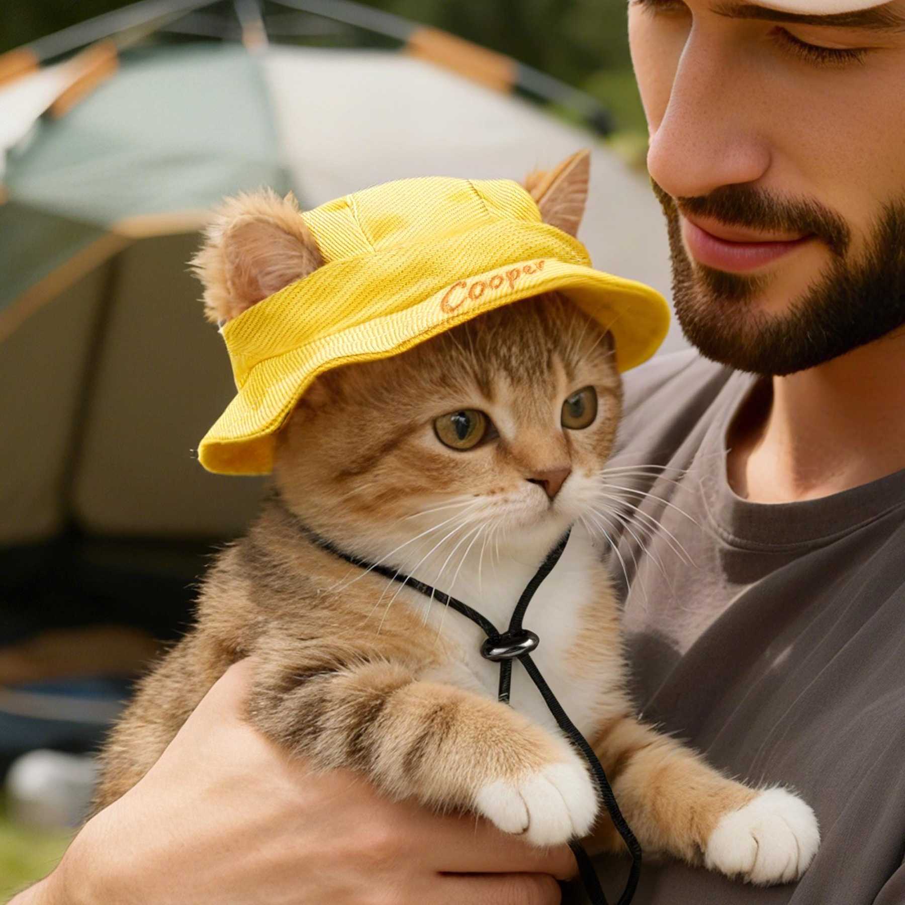 Personalized Embroidery Adjustable Pet Sun Bucket Hat | BKPet183