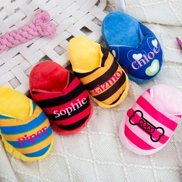 Personalized Dog Squeaky Slipper Toy | CWPet25