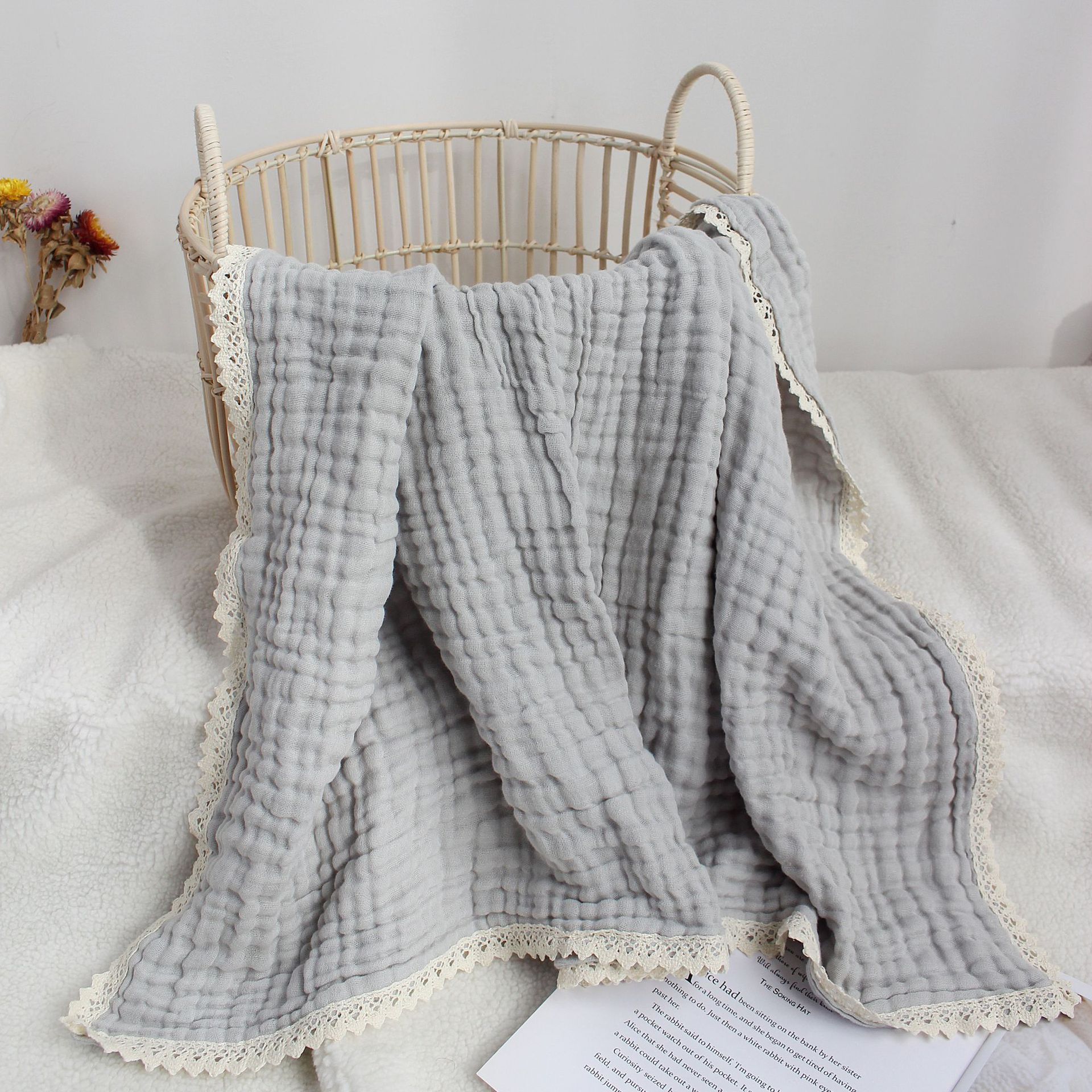 Personalized Embroidered Name Baby Swaddle Blanket for Unique Gift | KKBaby23