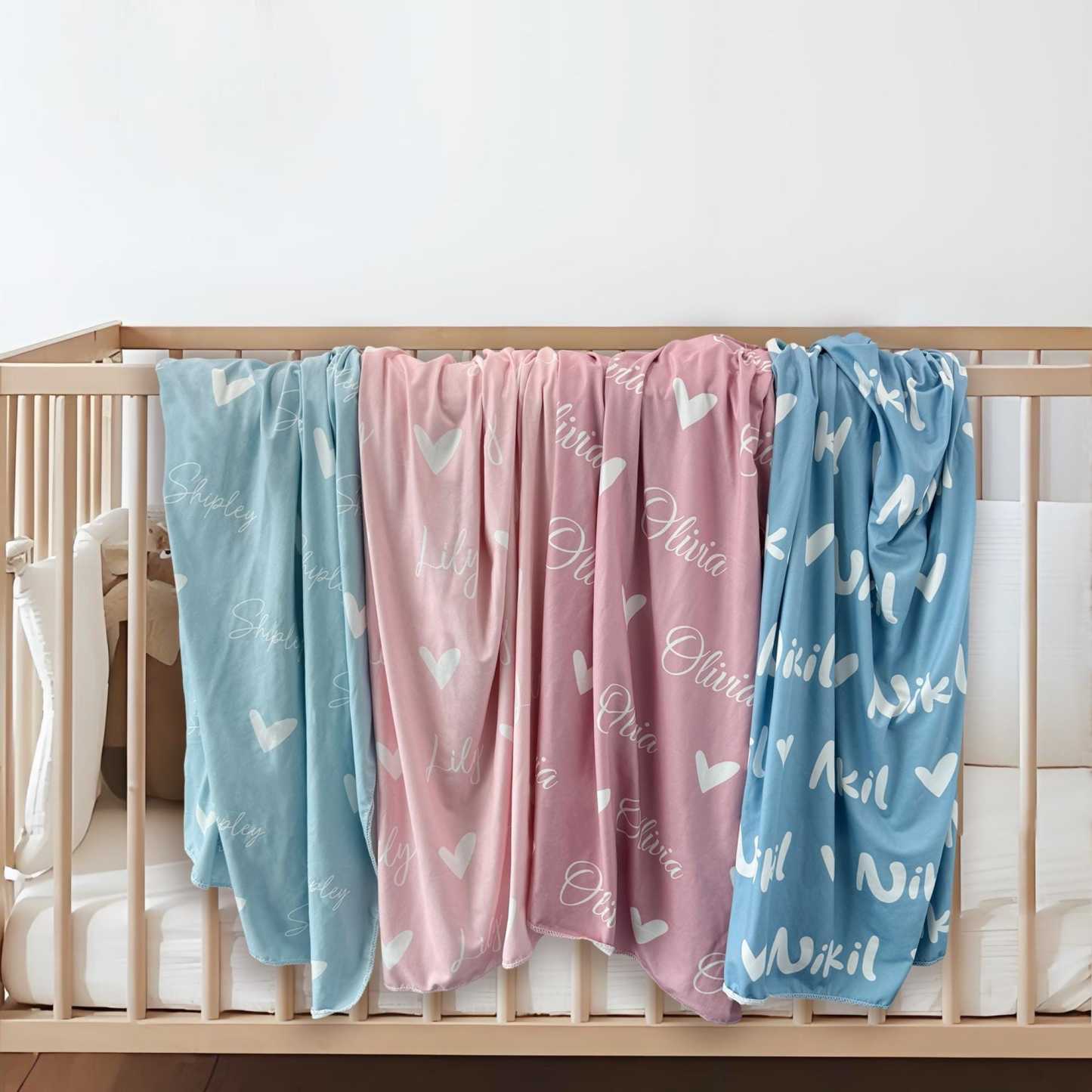 Personalized Baby Swaddle Blanket Set for Comfort & Unique | BBBlanket12