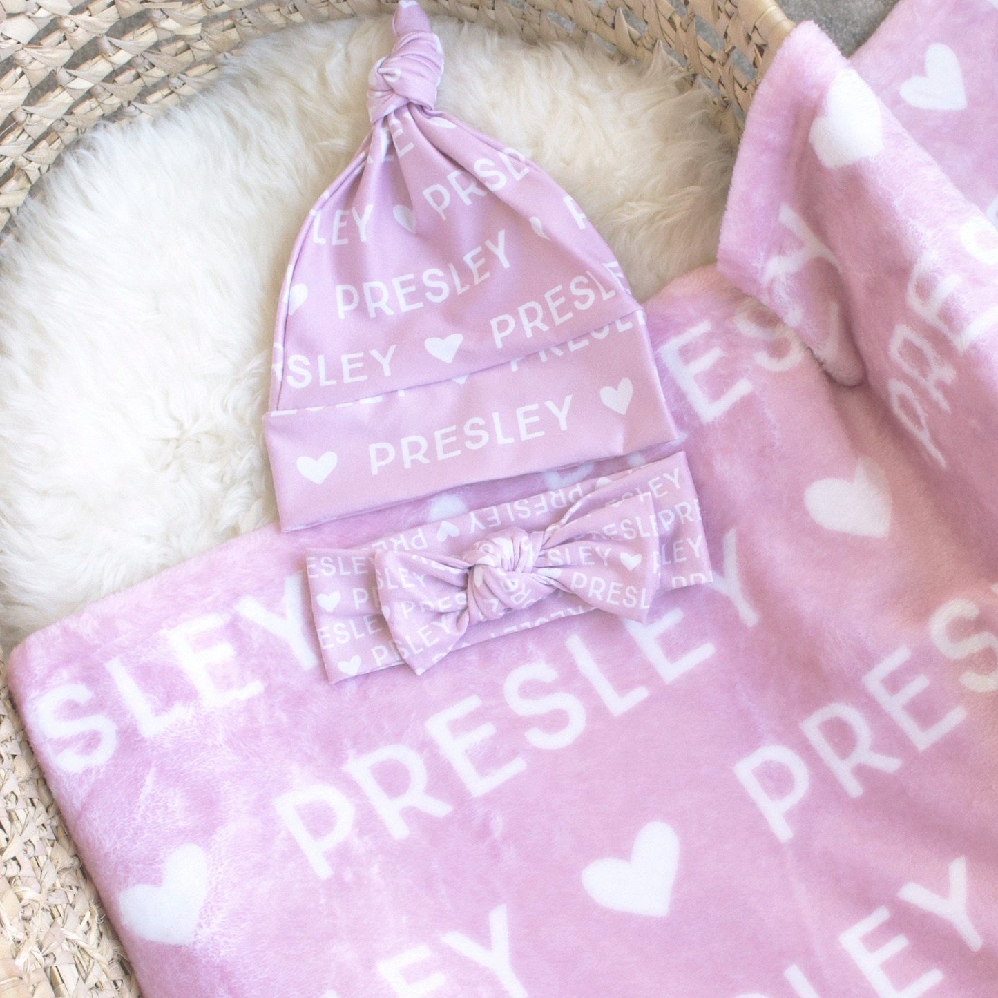 Personalized Baby Swaddle Blanket Set for Comfort & Unique | BBBlanket06