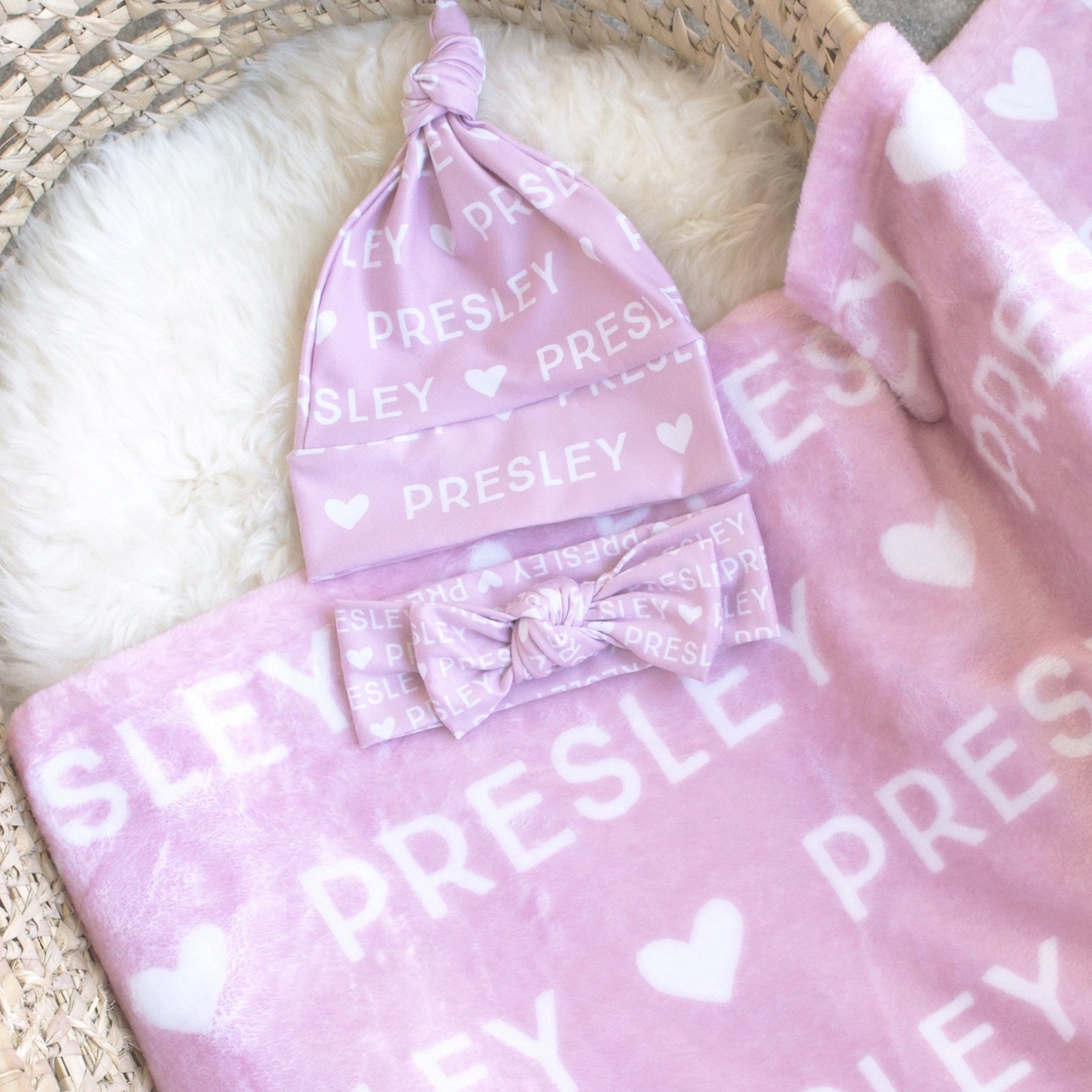 Personalized Baby Swaddle Blanket Set for Comfort & Unique | BBBlanket06