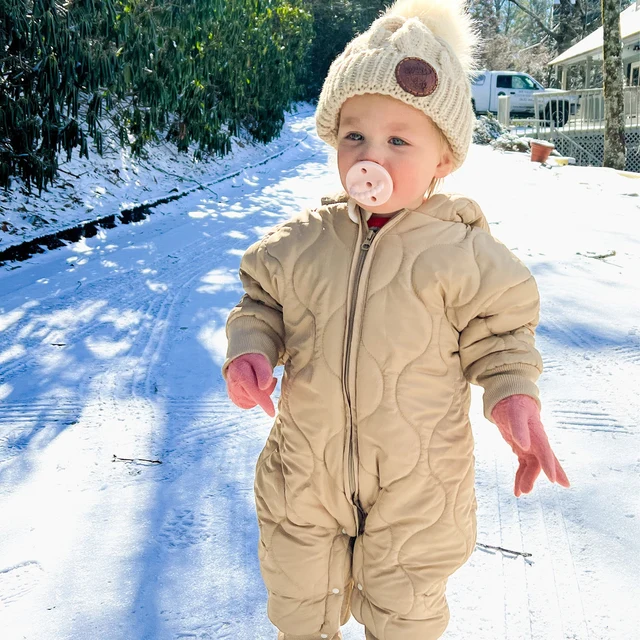 Personalized Hand Patch Kids Lightweight Puffer Romper | inJacket06