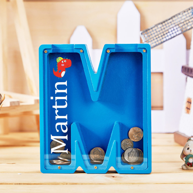 Personalized Kid Cute Wood Letter Money Boxes