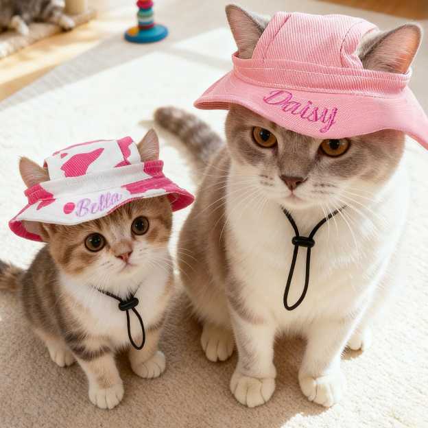 Personalized Embroidery Adjustable Pet Sun Bucket Hat | BKPet183
