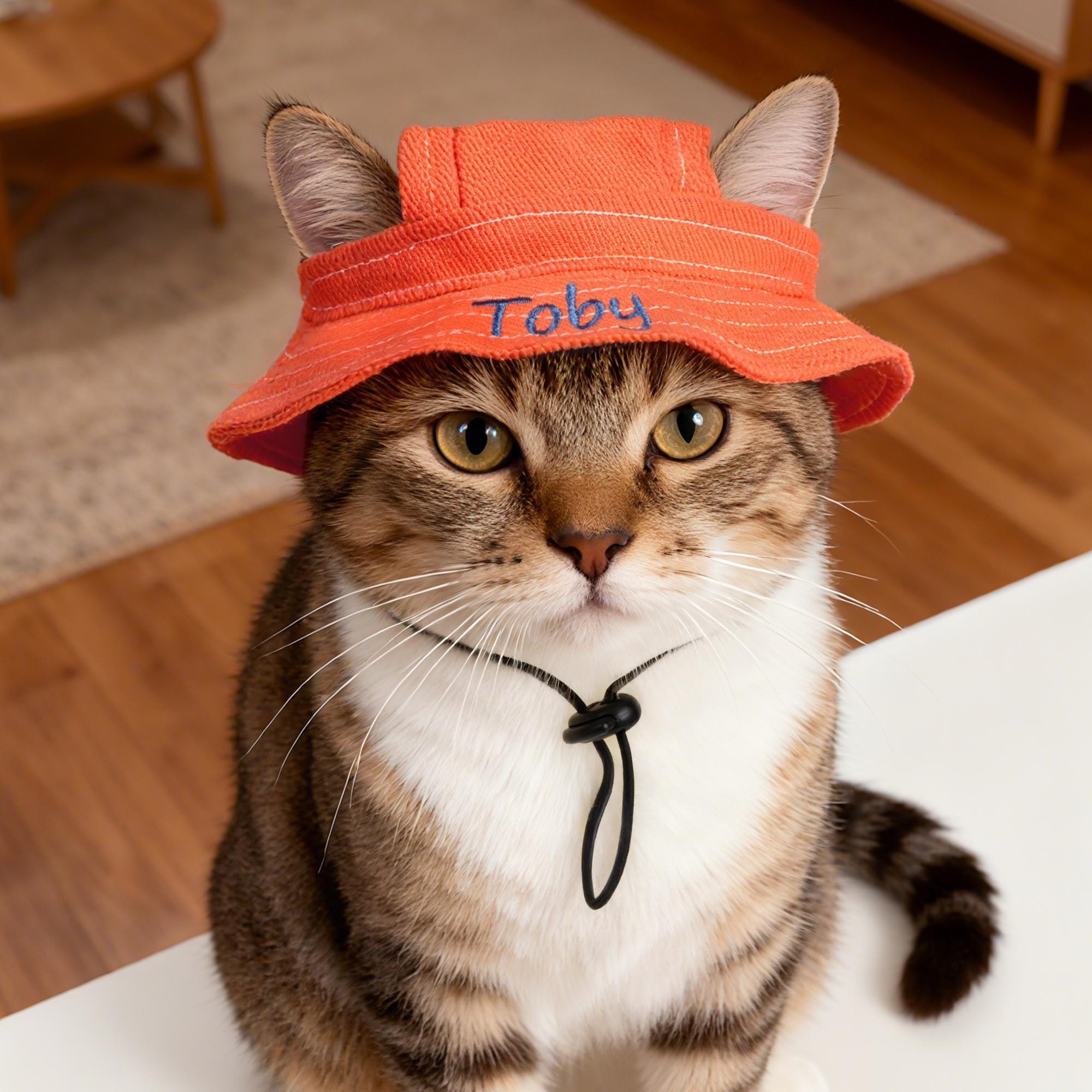 Personalized Embroidery Adjustable Pet Sun Bucket Hat | BKPet183